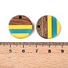 Epoxy Resin & Walnut Wood Pendants RESI-N039-121A-3