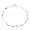 Trendy 925 Sterling Silver Two Tiered Necklaces NJEW-BB34172-1