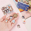 32Pcs 8 Styles Alloy Enamel Pendants ENAM-SC0005-46-3