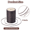 3 Rolls Flat Waxed Polyester Thread String YC-CL0001-02B-2