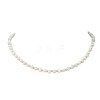 Natural Pearl and Shell Rondelle Beaded Necklaces NJEW-JN05852-2