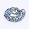 Electroplate Glass Beads Strands X-EGLA-Q079-02-2