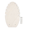 Leaf Shape MDF & Iron Pendant Necklace Jewely Display Stands NDIS-G008-02B-02-2