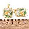 Brass Micro Pave Cubic Zirconia Pendants KK-D390-16G-02-3