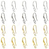 40Pcs 4 Colors Brass Micro Pave Clear Cubic Zirconia Hoop Earring Findings KK-CJ0003-97-1
