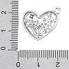 Brass Micro Pave Clear Cubic Zirconia Pendants KK-Z066-07P-3