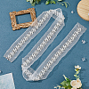 Resin with Rhinestone Gauze Ribbon OCOR-WH0078-140-4