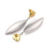 304 Stainless Steel Dangle Stud Earrings EJEW-K296-02GP-05-3
