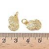 Brass Micro Pave Cubic Zirconia Pendants KK-D502-26I-G-3