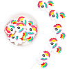 GOMAKERER 12Pcs Little Pony Silicone Beads SIL-GO0001-08-1