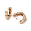 Brass Micro Pave Cubic Zirconia Hoop Earrings for Women EJEW-M238-18KCG-2