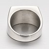 Personalized Retro Men's 316 Stainless Steel Wide Band Finger Rings RJEW-J066-28-18mm-4