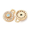Brass Micro Pave Cubic Zirconia Charms CU-K002-01B-01-3