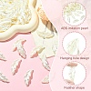 80Pcs ABS Plastic Imitation Pearl Pendants OACR-YW0003-40-4
