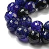Faceted Natural Dragon Veins Agate Beads Strands G-F447-12mm-P02-4