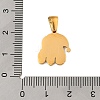 Christmas Theme 304 Stainless Steel Pendants STAS-R007-01E-G-3