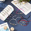 10Pcs 10 Color Alloy Infinity with Hope Link Bracelets Set for Men Women BJEW-TAC0008-02-6