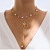 Alloy Pendant Layered Chain Necklaces for Women WGC39CD-03-1