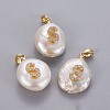 Natural Cultured Freshwater Pearl Pendants KK-L187-A-01S-1