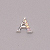 Letter A~Z Alloy Rhinestone Cabochons MRMJ-WH0072-92A-2