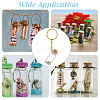 12Pcs Mini Glass Wishing Bottle Pendant Decorations with Plastic Paillette KEYC-DR00007-5
