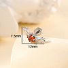 Brass Pave Cubic Zirconia Star Cartilage Earrings FS-WG0D3BD-03-1