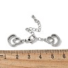 Brass Clear Cubic Zirconia Chain Extender KK-F893-14P-3