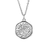 Star Stainless Steel Pendant Necklace with Cable Chains UG2182-2-1