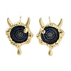 Rack Plating Eye Brass Stud Earrings EJEW-C108-08G-2