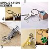 Unicraftale 30Pcs 3 Style 304 Stainless Steel Keychain Clasps KEYC-UN0001-05-7