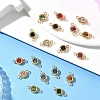 20Pcs 10 Colors 304 Stainless Steel Rhinestone Links/Connectors STAS-YW0010-11-5