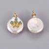 Natural Cultured Freshwater Pearl Pendants PEAR-F008-44G-2