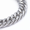 Men's 304 Stainless Steel Diamond Cut Cuban Link Chain Bracelets X-BJEW-L673-002C-P-2