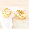 U-Shaped Brass Hoop Earrings EJEW-Z121-04G-3