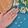 10Pcs 430 Stainless Steel Small Flower Pendants JX236A-3
