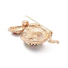 Snake Alloy Rhinestone Brooches JEWB-E041-03KCG-3