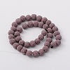 (Holiday Stock-Up Sale)Round Synthetic Lava Beads Strands G-N0116-10mm-16-2