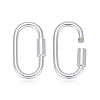 2Pcs 925 Sterling Silver Locking Carabiner STER-PH0004-52B-6