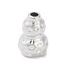 Brass Pave Clear Cubic Zirconia Beads LS-KK-F875-14P-1
