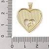 Brass Micro Pave Clear Cubic Zirconia Pendants KK-I712-51G-02-3