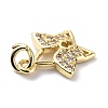 Brass Micro Pave Cubic Zirconia Charms ZIRC-F131-09G-3