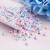 Craftdady 1300Pcs 26 Style Opaque White Acrylic Beads SACR-CD0001-02-10