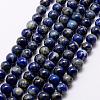 Natural Lapis Lazuli Beads Strands G-A163-07-8mm-4