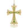 Golden Plated Alloy Cross Big Pendants ALRI-J026-07G-1