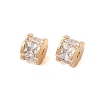 Brass Micro Pave Clear Cubic Zirconia Beads KK-B100-007G-2