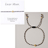 Mother's Day Adjustable Brass Bead Braided Bead Bracelets YE2550-18-1