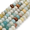 Natural Flower Amazonite Beads Strands G-Z111-A19-3