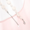 Natural Lava Rock Coin Beaded Necklaces GG-CBA922D-06B-2