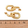 304 Stainless Steel Oval Dangle Stud Earrings EJEW-L304-04G-5
