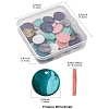 56Pcs 7 Colors Dyed Natural Flat Round Shell Pendants SHEL-FS0001-13-4